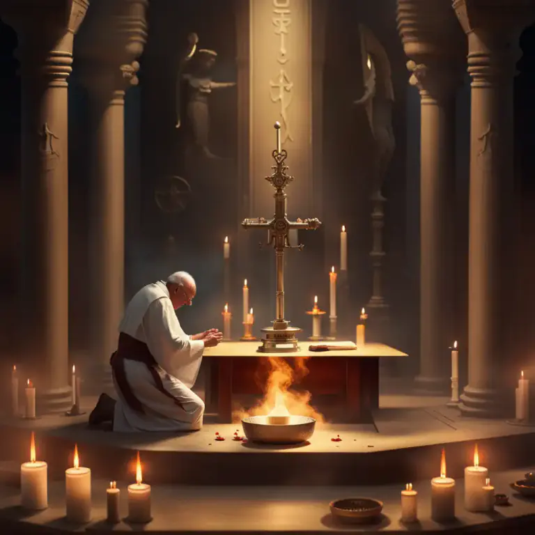 Visual representation of "sacerdotal" - Referring to the power and duties of a priest