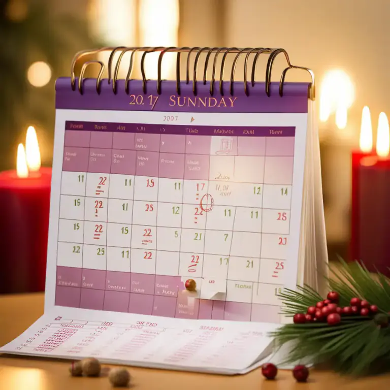 Visual representation of "sunday" - A week as reckoned in some Christian ecclesiastical calendars, beginning on Sunday.