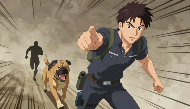 Visual representation of "sic" - Used to command a dog to attack or pursue someone