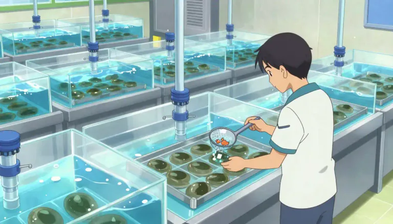 Visual representation of "hatchery" - A place where eggs of fish, birds, etc. are hatched under controlled conditions.