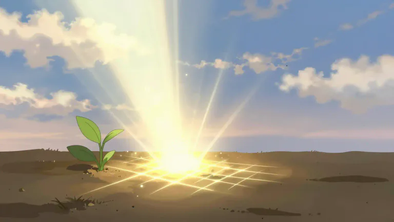 Visual representation of "irradiance" - The amount of energy from light or other radiation that lands on a specific area over a certain time period.