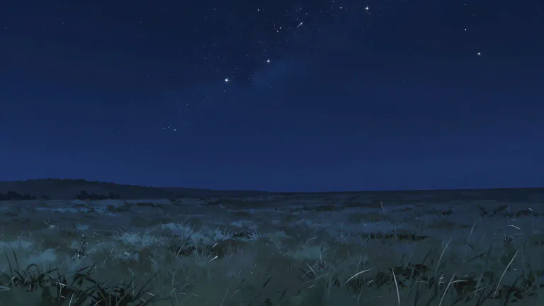 Visual representation of "starlight" - The light that comes from stars in the sky at night
