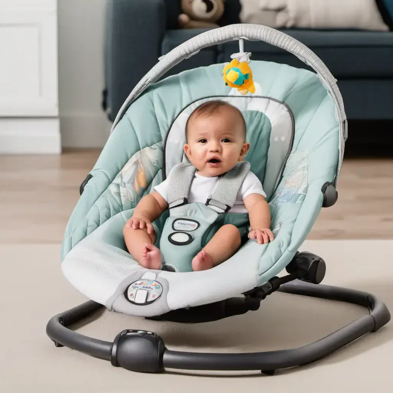 Visual representation of "bouncer" - A portable bed for a baby that can be bounced up and down by the baby's own movements or by hand.
