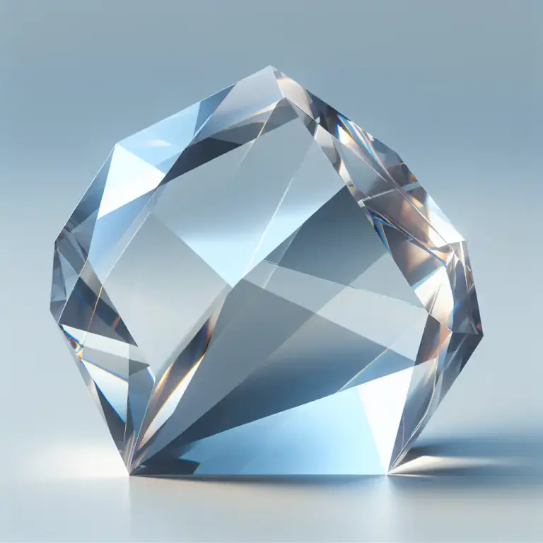 Visual representation of "crystal clear" - Extremely clear and easy to understand