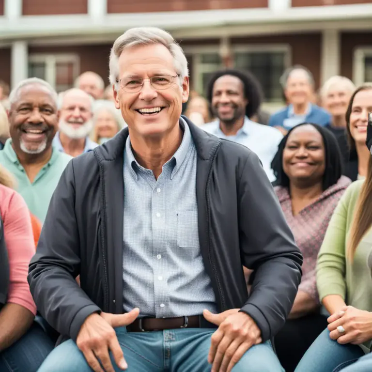 Visual representation of "a man of the people" - A person, usually a political leader, who is popular and represents the ideas or beliefs of ordinary people