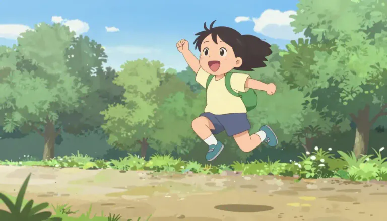 Visual representation of "skip" - To jump lightly from one foot to another.