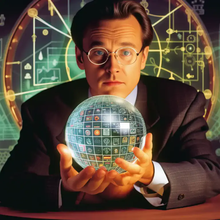 Visual representation of "sagacity" - The quality of being farsighted or preparing well for the future