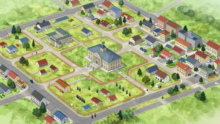 Visual representation of "territorial" - Relating to the local region or area, often in terms of its government or administration.
