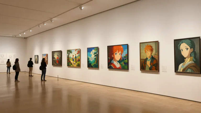 Visual representation of "retrospective" - A type of art exhibit or performance that displays an artist's work from over a period of time