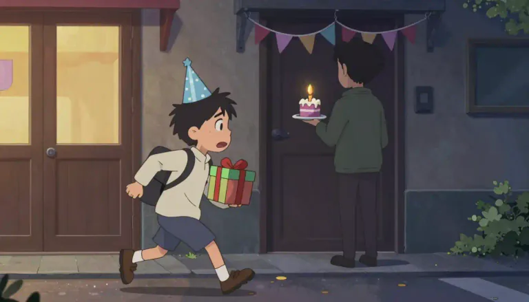 Visual representation of "belated" - Happening later than it should have.