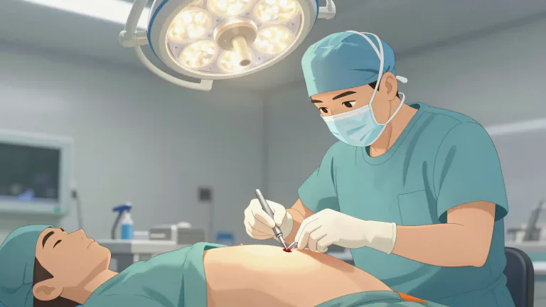 Visual representation of "implantation" - The process of placing something inside something else surgically.