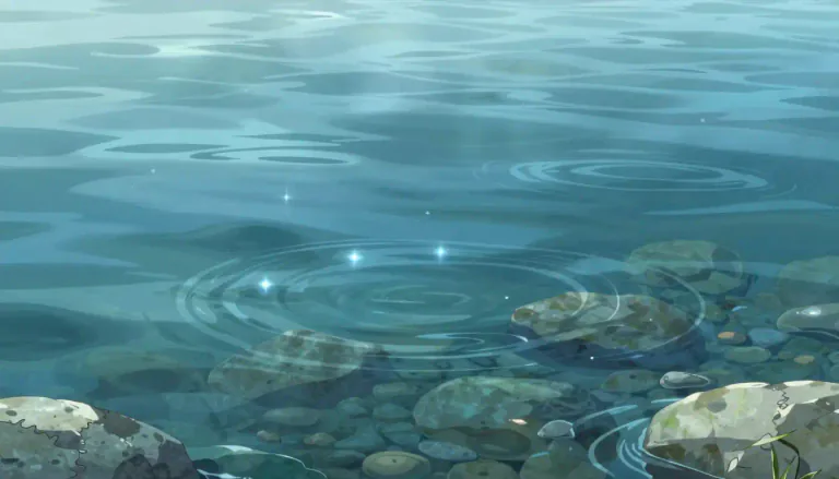Visual representation of "crystalline" - Something that is like crystal in being clear or transparent