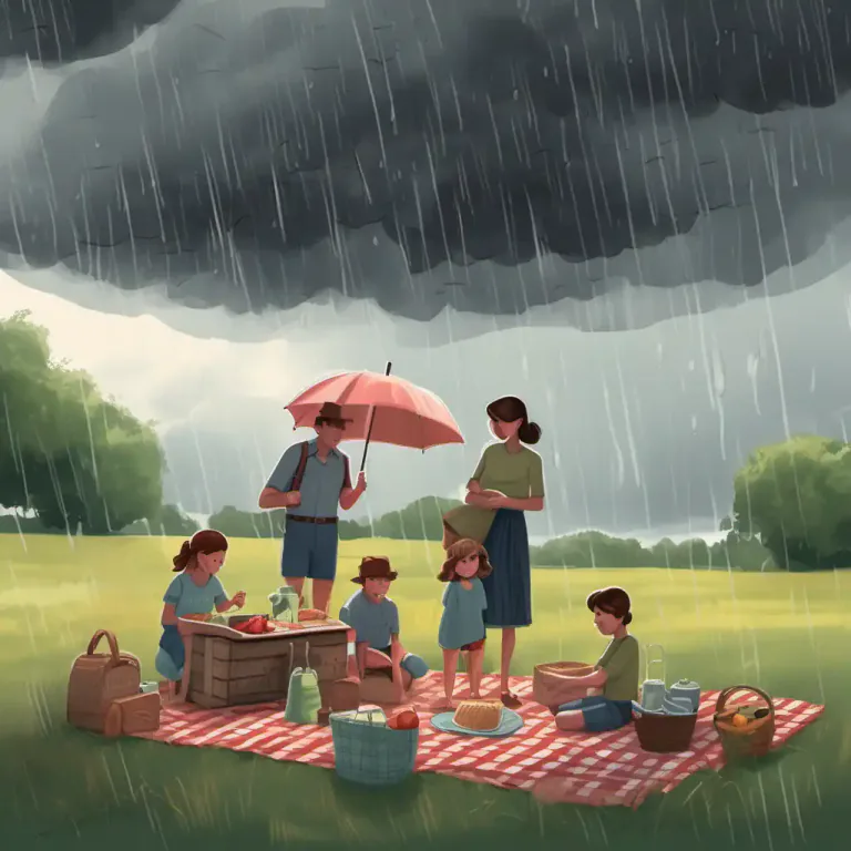 Visual representation of "piss down" - When it rains heavily