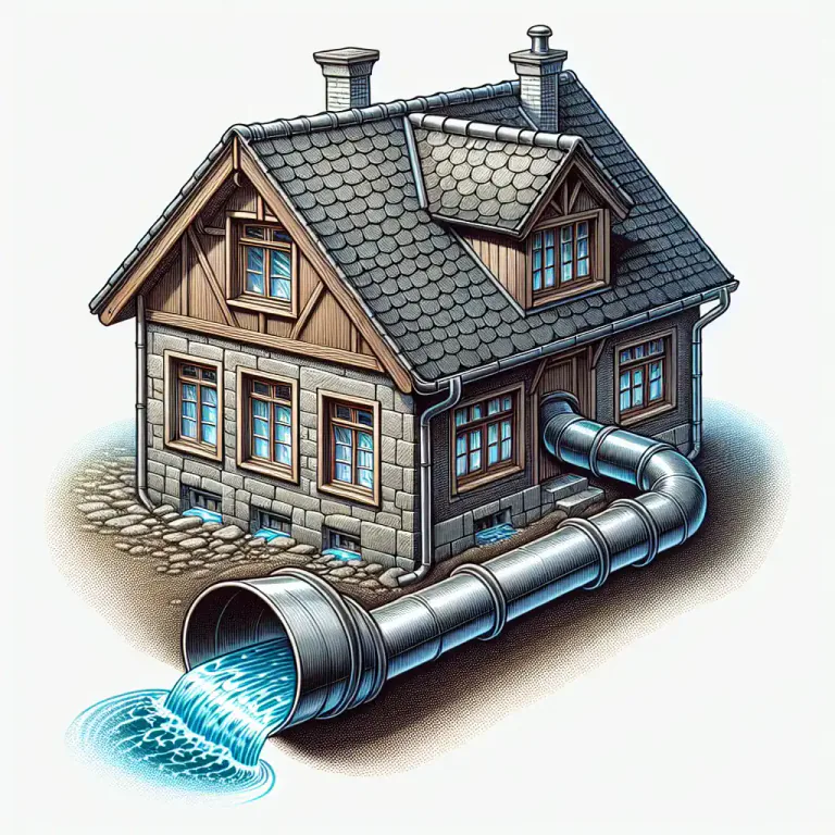 Visual representation of "waterspout" - A pipe or tube in a building, used for draining water downward from a roof.