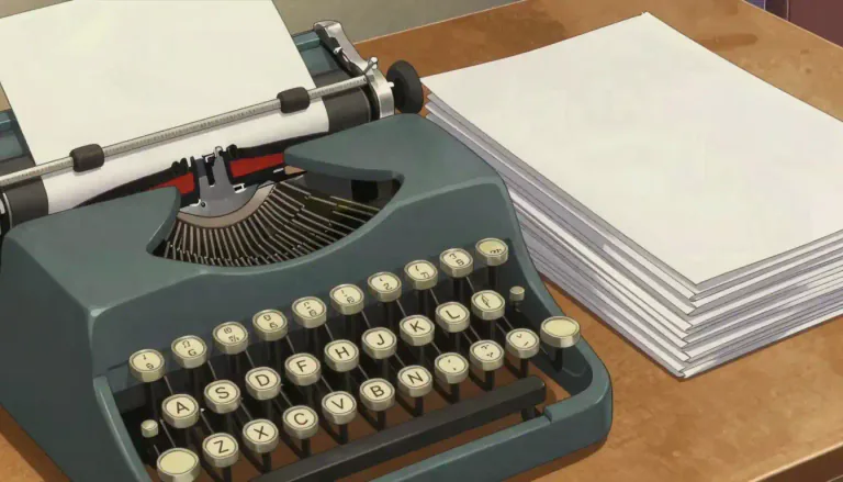 Visual representation of "typewritten" - Written using a typewriter.