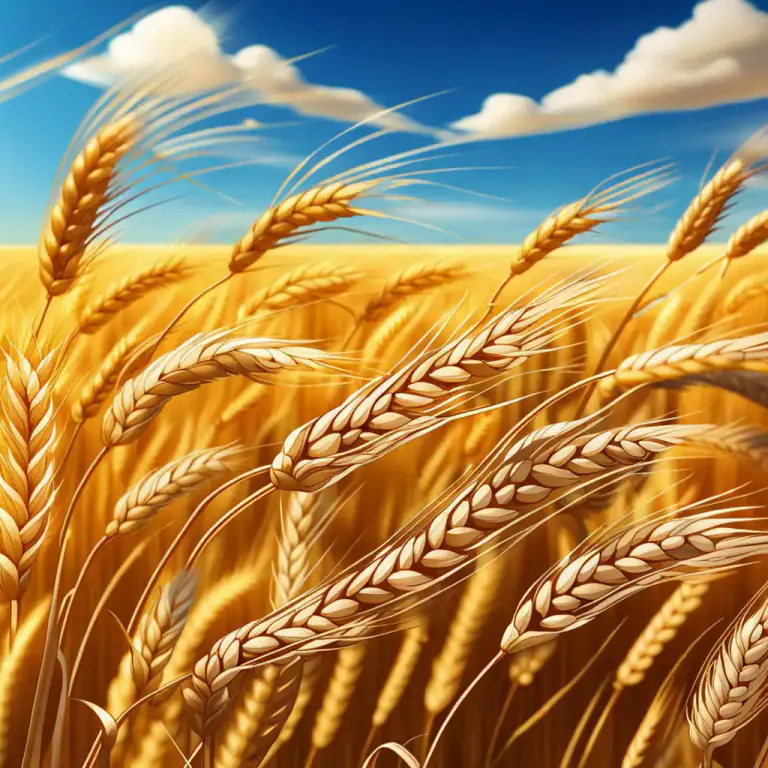 Visual representation of "ear" - The top part of a grain plant, like wheat or barley, from which the grains come.