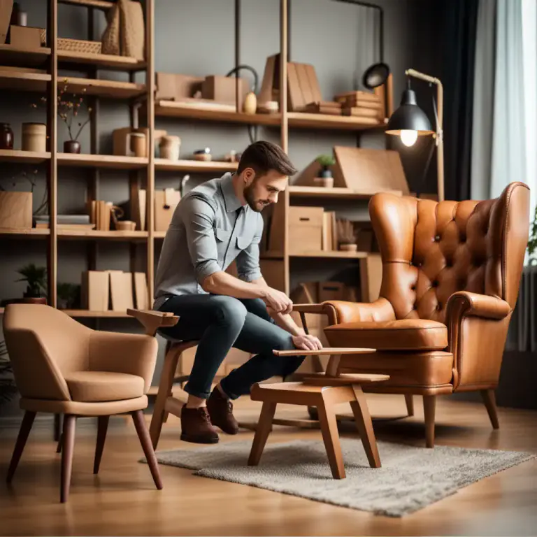 Visual representation of "furnish" - To put furniture in a room or building