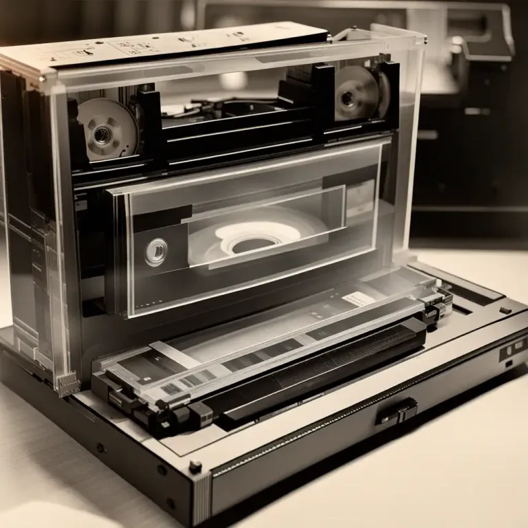 Visual representation of "tape" - A slick, thin and flexible strip of plastic coated with magnetic material for recording sound, video or data.