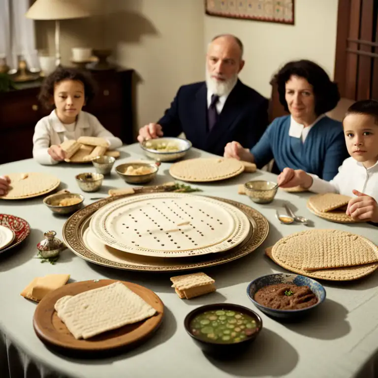 Visual representation of "unleavened" - Of or relating to the Jewish practice of eating unleavened bread during Passover.