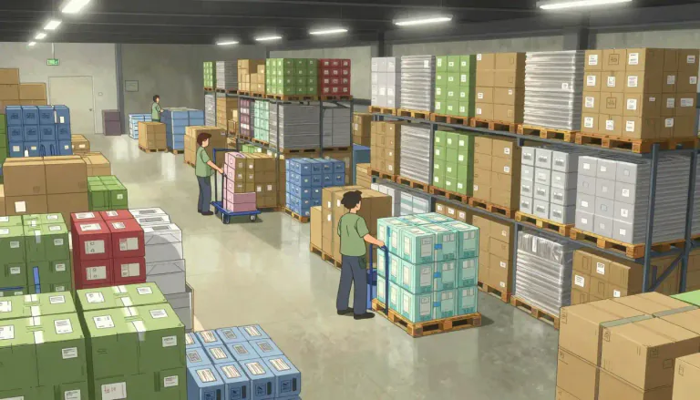 Visual representation of "stockpile" - A large amount of goods or supplies that have been collected.