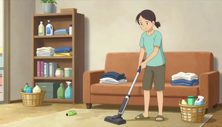 Visual representation of "housekeeping" - The general work to manage and organize a home or a place like a hotel