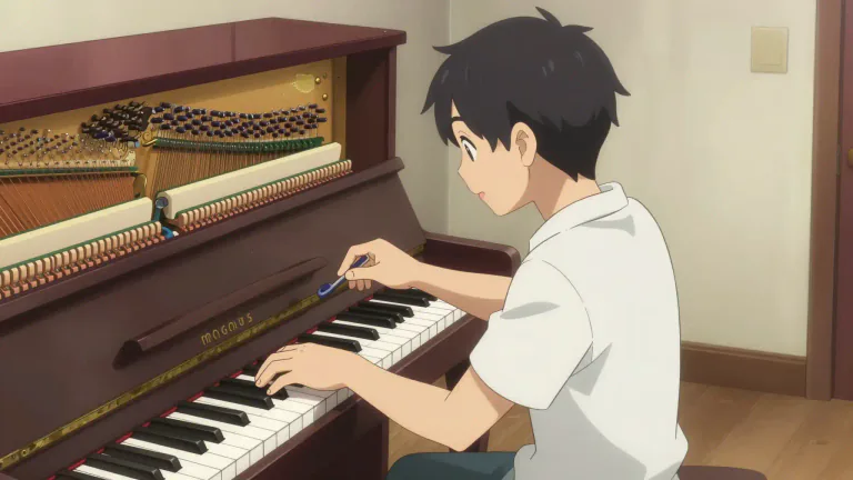 Visual representation of "tuner" - A person or device that adjusts the sound or pitch of a musical instrument