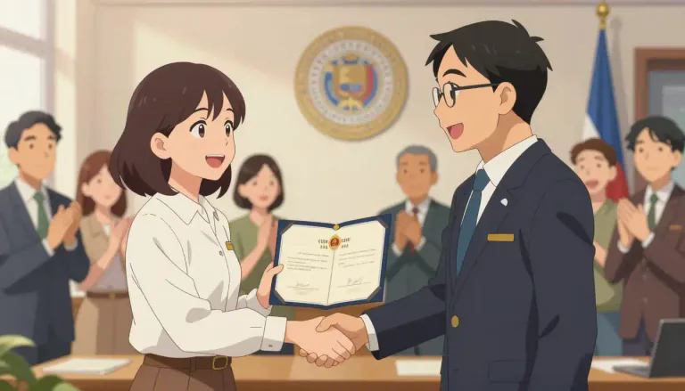 Visual representation of "naturalize" - To give rights of citizenship to a foreign person