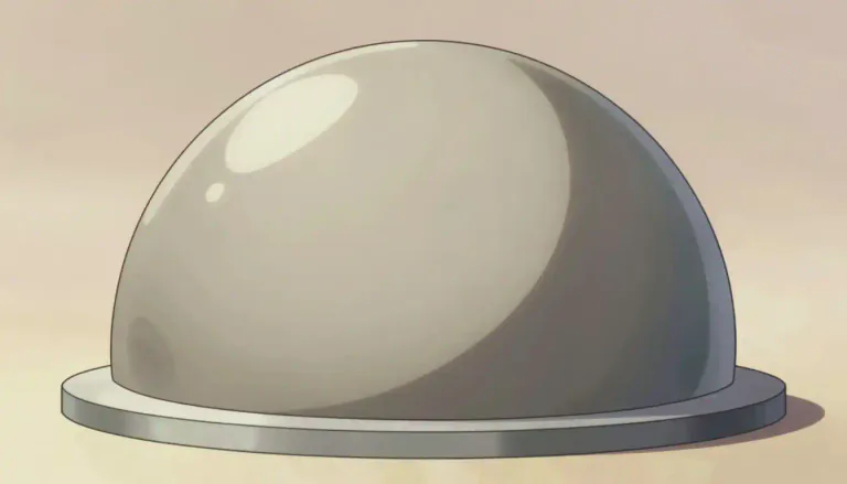 Visual representation of "hemispherical" - Having the shape or form of half a sphere.