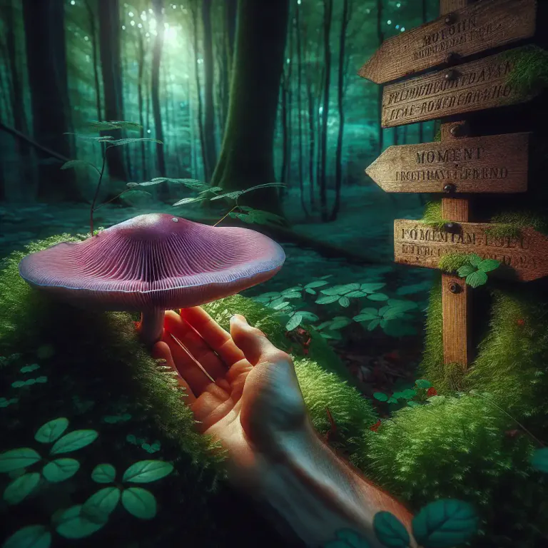 Visual representation of "blusher" - A type of mushroom that blushes or turns pink when it is touched or bruised.