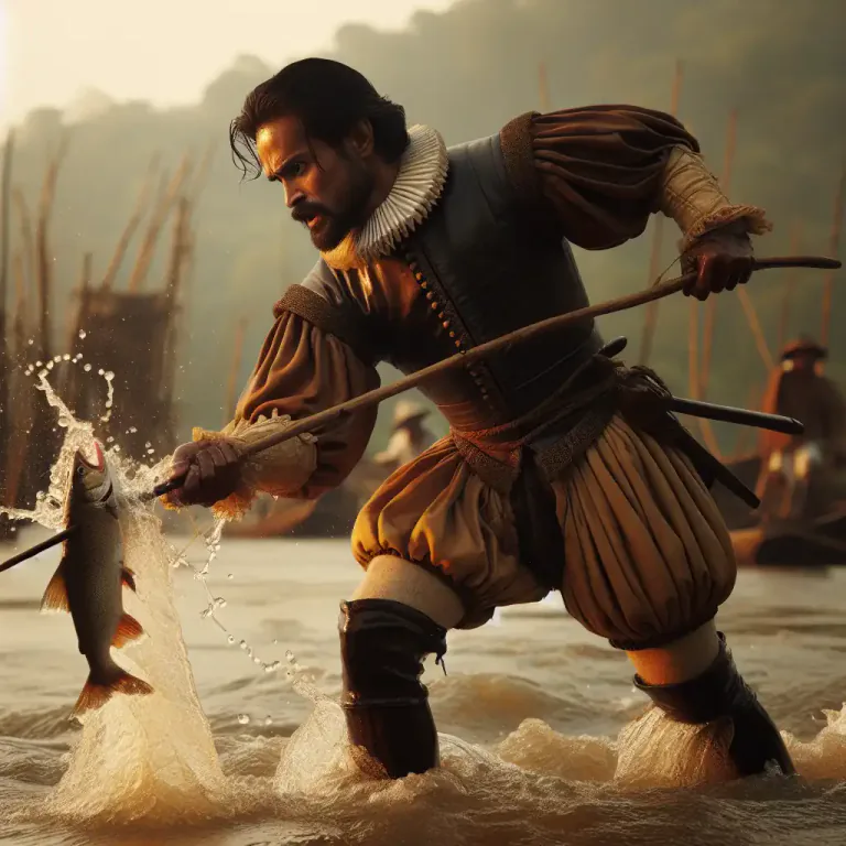 Visual representation of "spear" - To pierce or strike with a spear or something pointed