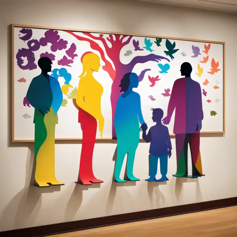 Visual representation of "silhouette" - A piece of artwork that represents a person or object as an outline filled in with a solid color.