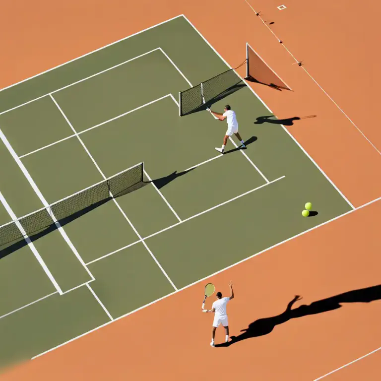 Visual representation of "change over" - In tennis, to switch sides of the court with your opponent between games or sets.