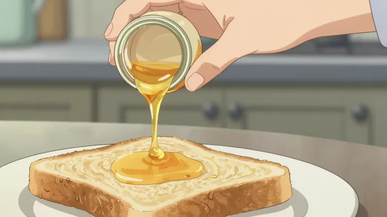 Visual representation of "drizzle" - To pour liquid slowly over something