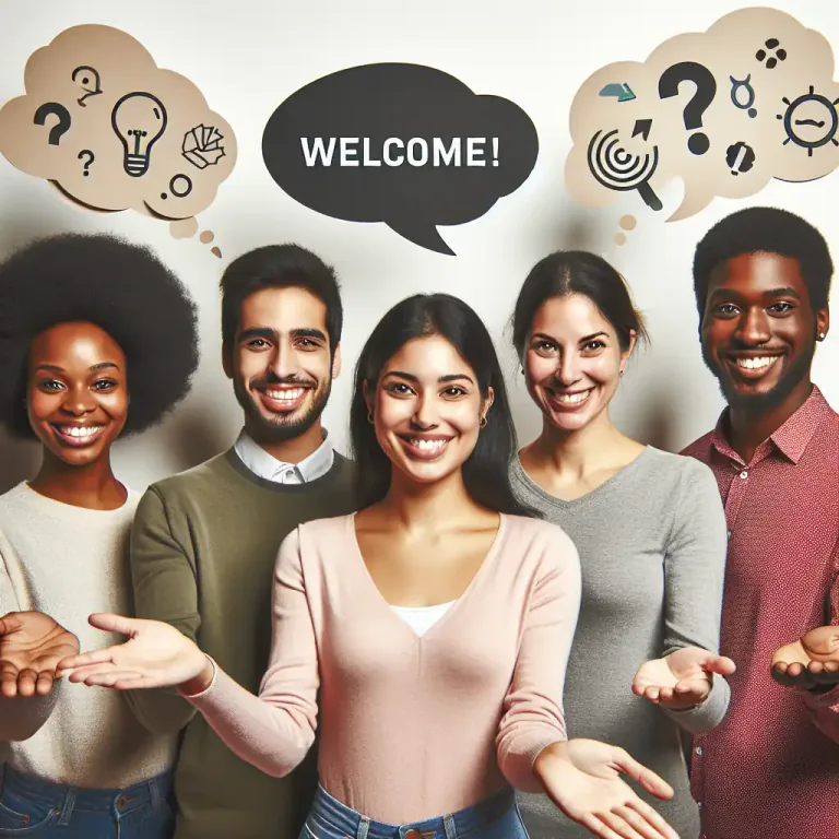 Visual representation of "welcome" - allowed or invited to do something
