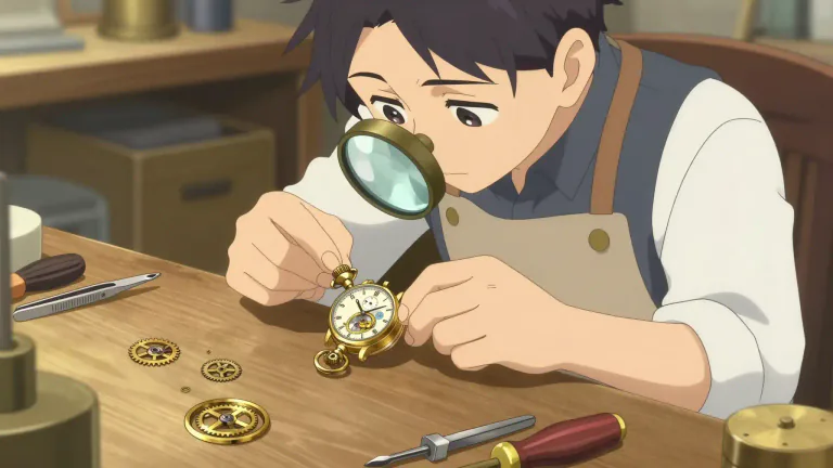 Visual representation of "watchmaker" - A person who fixes or makes watches