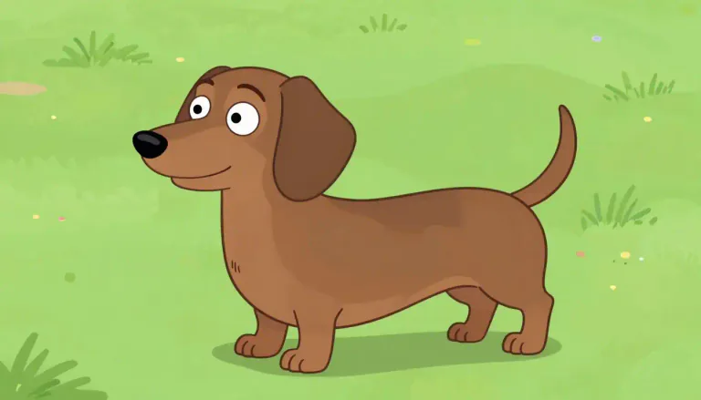 Visual representation of "dachshund" - A dog breed with short legs, long body, and droopy ears.