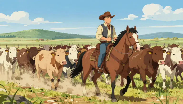 Visual representation of "stockman" - A person who takes care of large groups of animals, especially cattle, on a farm or ranch
