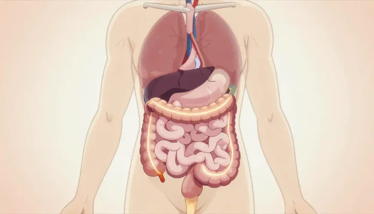 Visual representation of "intestinal" - Related to the intestine, a part of the digestive system.