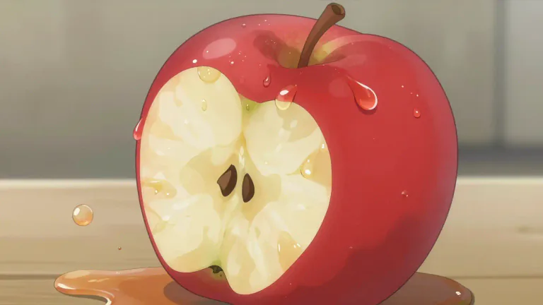 Visual representation of "juicy" - Containing a lot of juice