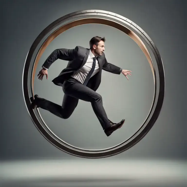 Visual representation of "hoop" - Having to do a lot of things or put a lot of effort in order to achieve something.