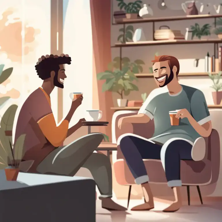 Visual representation of "shoot the breeze/bull" - To chat in an informal and casual way.
