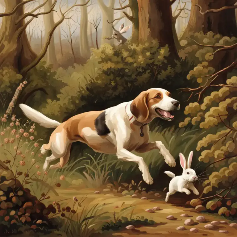 Visual representation of "flush" - To drive out or scare an animal from its hiding place.