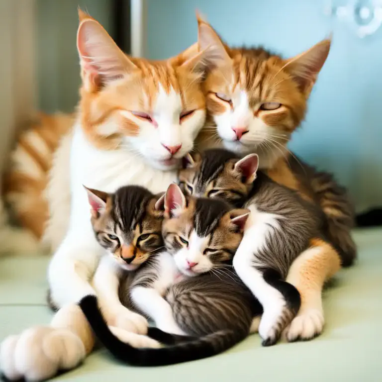 Visual representation of "litter" - A group of newborn animals from the same mother