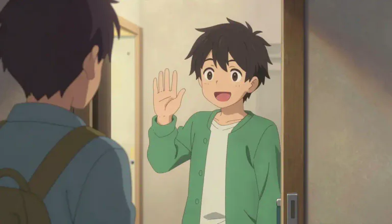 Visual representation of "bye" - A shorter way of saying goodbye and expressing farewell when leaving or ending a conversation.
