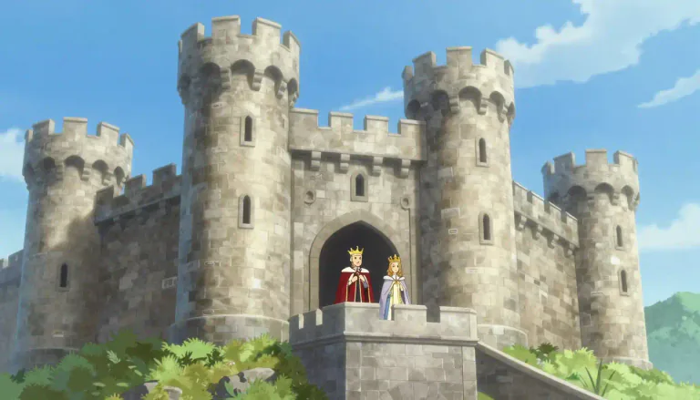 Visual representation of "castle" - A big building where a king or a queen lives or from where they rule
