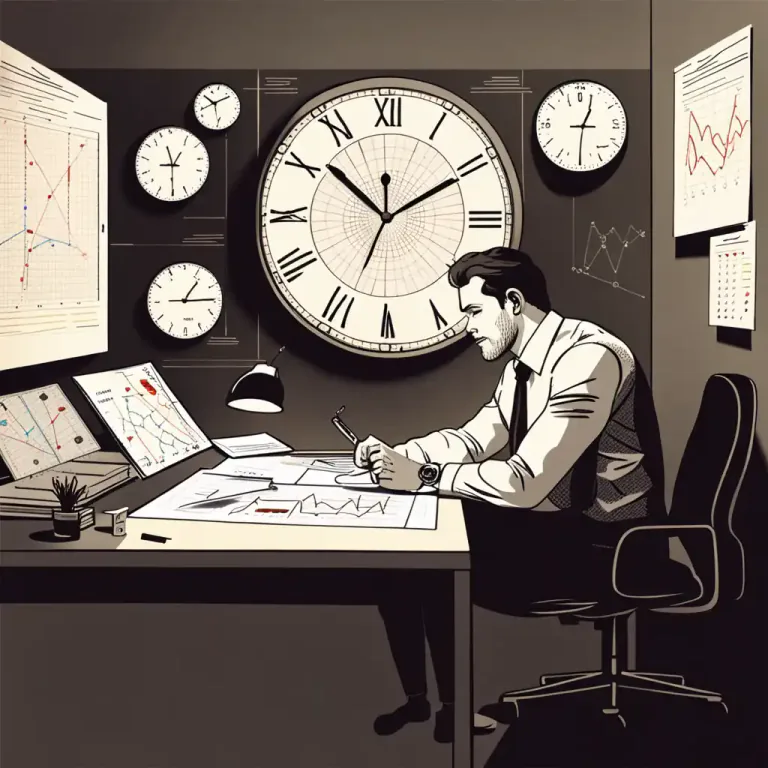 Visual representation of "in a hurry" - Doing something quickly or urgently