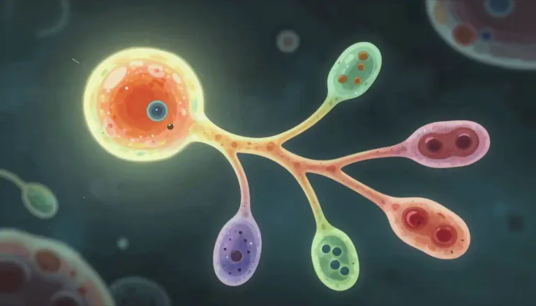Visual representation of "pluripotent" - Refers to the ability of a cell to produce various cell types, particularly in the context of embryonic development.