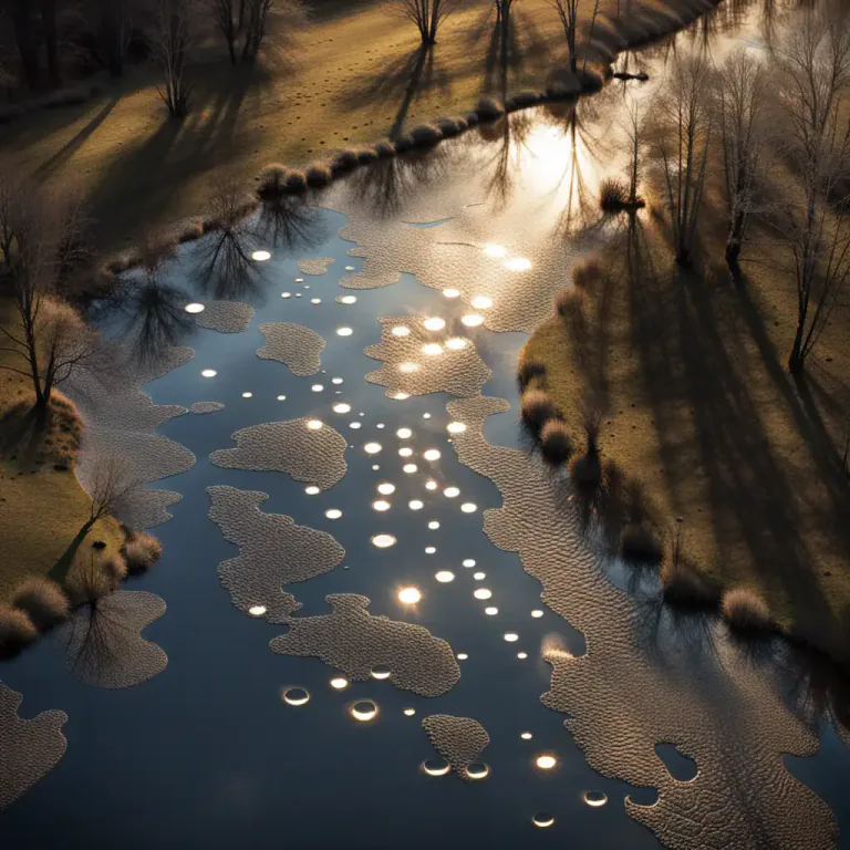 Visual representation of "dappled" - To mark or become marked with spots or round patches.