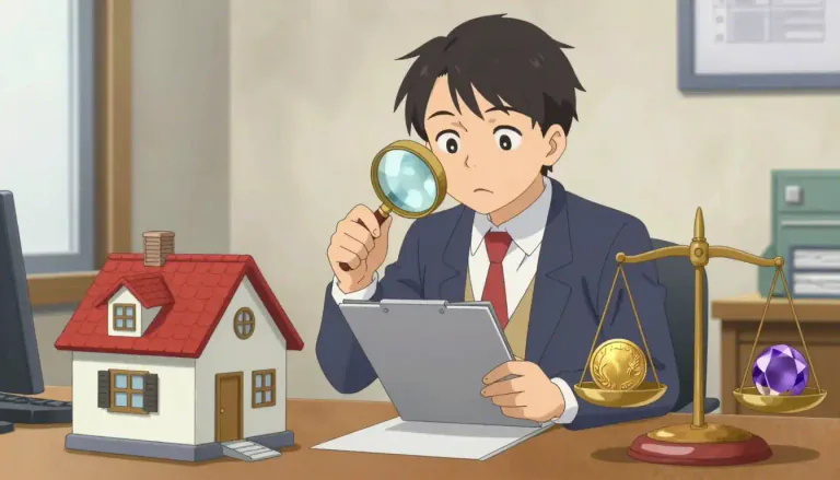 Visual representation of "appraiser" - A person who calculates or guesses the price or value of something.
