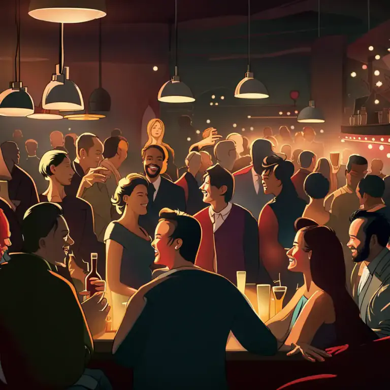 Visual representation of "sociable" - Referring to a place or event that provides a friendly, social atmosphere